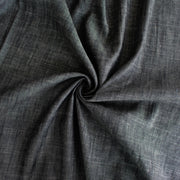 Stay cool and look amazing while you enjoy the breathability and sustainability of Tencel and all you love about linen in one gorgeous dark indigo fabric.   On the lighter side of a mid-weight with a beautiful sheen, nice drape, and softly textured hand you'll look 'Tres Chic'!  Image of fabric fullness.