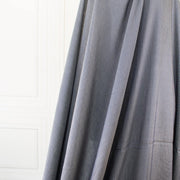 NYC Designer Deadstock Cotton Voile fabric by the yard. Amazingly soft and silky, this Navy/White horizontal stripe voile is lightweight with a thin hand, a must for warmer temperatures. Image of fabric drape.