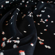 Silky soft cotton modal blend from the Italian mills.  Tiny leaves of red and light taupe fall against deep black in this luxurious jersey knit.  This fabric just feels good...the modal adds such an incredibly soft touch that this will be sure to become a favorite.   Create a striking top or take advantage of the beautiful drape of this fabric and whip up a Maxi dress!