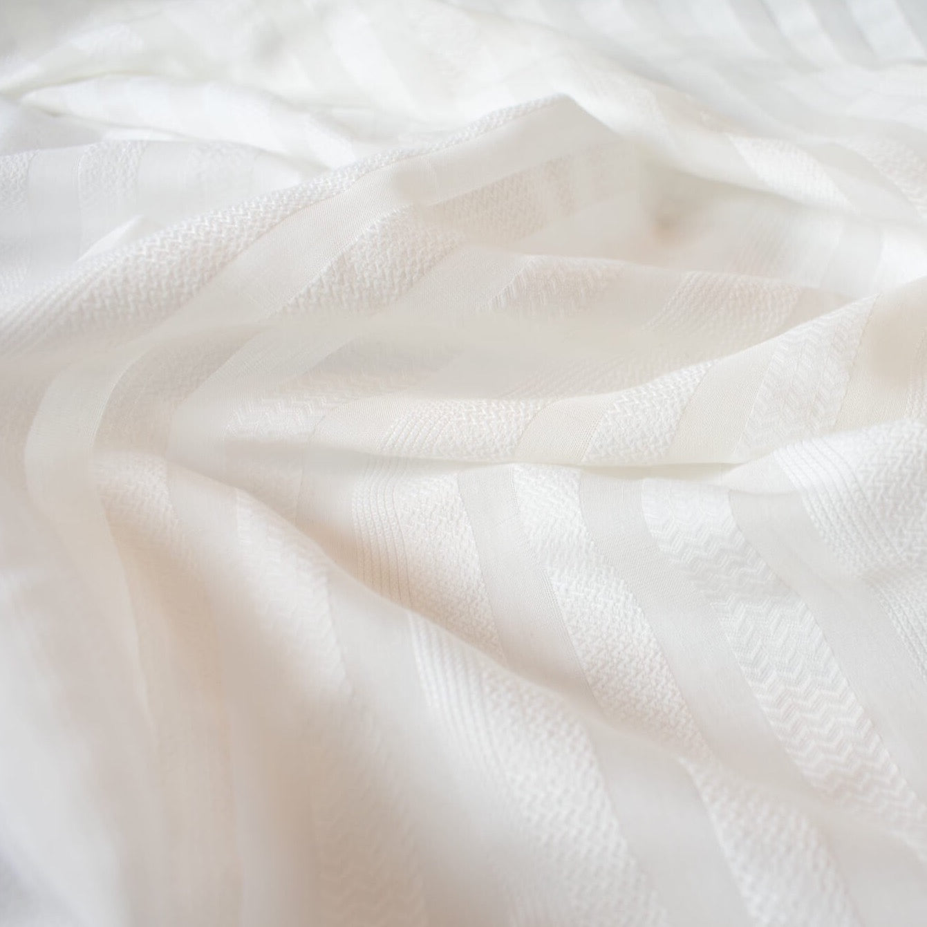 Float through the day with this lovely and inspiring designer rayon/cotton blend summer weight stripe.  Create a fun, billowy maxi or top and you will be sure to be on trend! This C0rey Lynn Ca1ter fabric is modern, fresh, transluscent with a woven stripe, and slight puckering throughout. It is sure to have your imagination going with all sorts of sewing creations.