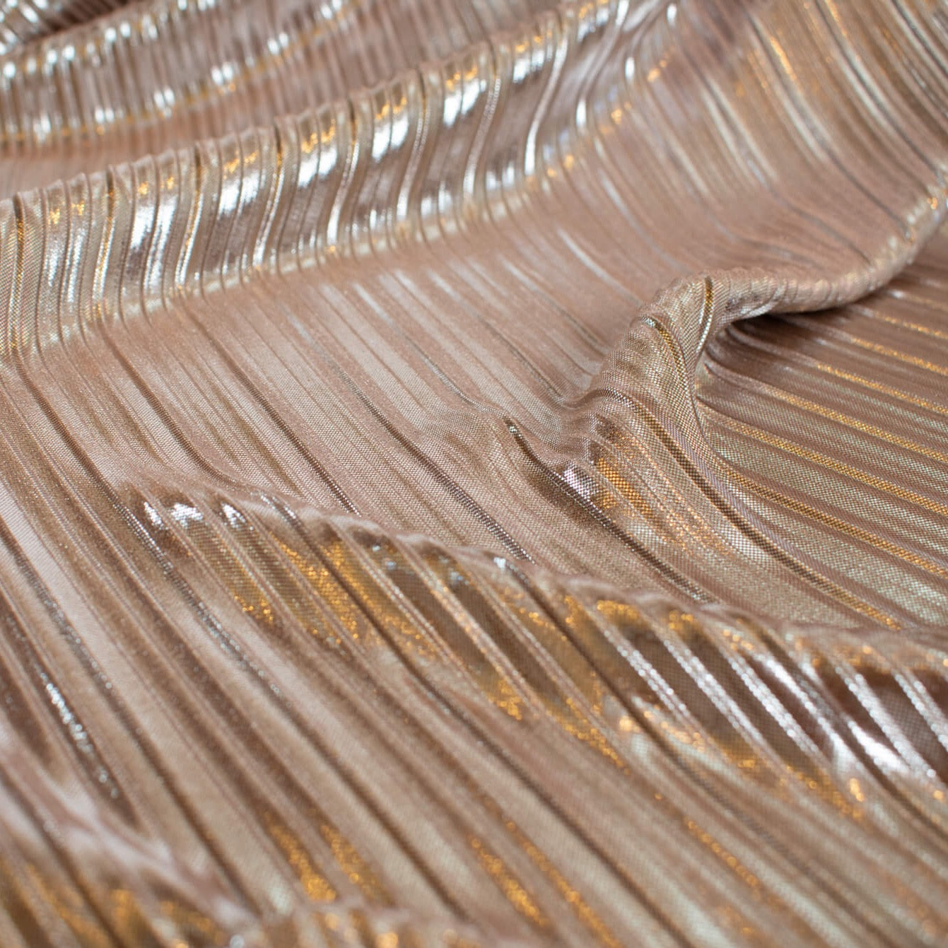 LA Designer M0nte Finely Pleated Double Faced Metallic - Wide