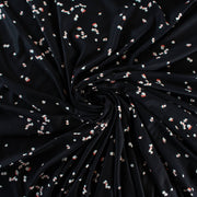 Silky soft cotton modal blend from the Italian mills.  Tiny leaves of red and light taupe fall against deep black in this luxurious jersey knit.  This fabric just feels good...the modal adds such an incredibly soft touch that this will be sure to become a favorite.   Create a striking top or take advantage of the beautiful drape of this fabric and whip up a Maxi dress!