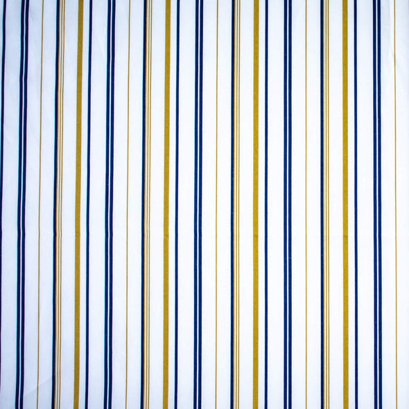Bring effortless sophistication to your look with the 'Effortless' LA Designer Striped Cotton Shirting fabric by the yard. Crafted from luxurious 100% cotton, this designer shirting ensures you look on-trend with minimal effort! Image of fabric design.