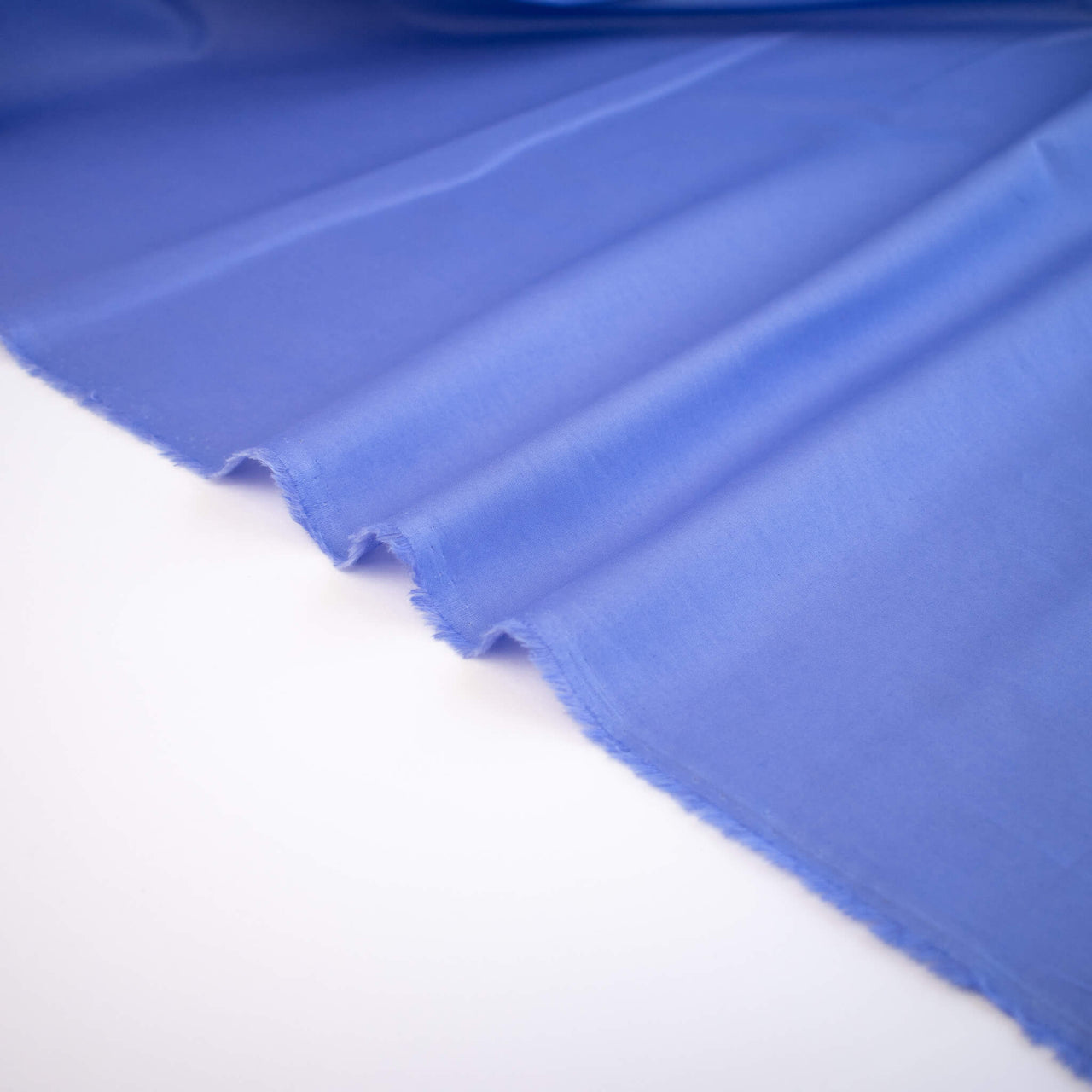 Blue fabric on a white background