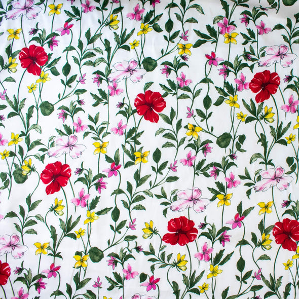 Floral 100% Cotton Sateen Shirting - 'Inspired'