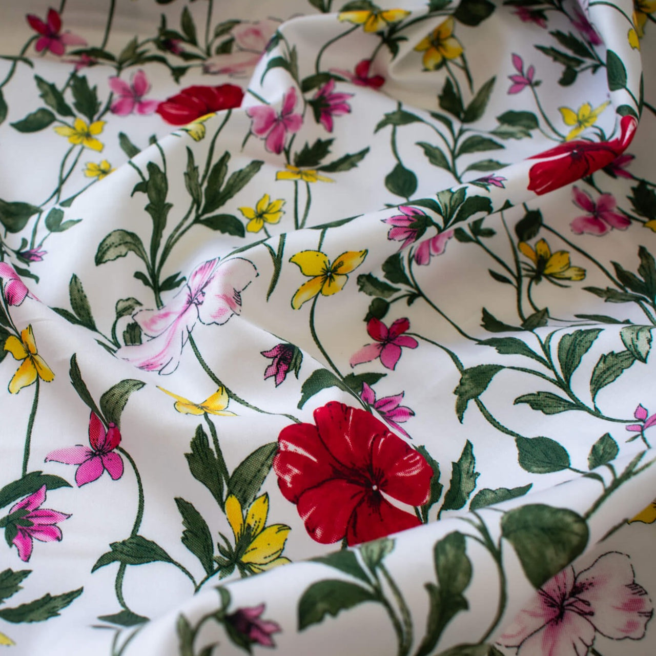 Floral 100% Cotton Sateen Shirting - 'Inspired'