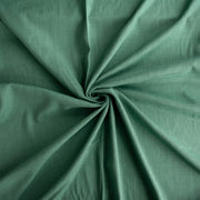 Image of Fine Italian light turquoise linen-viscose blend fabric fullness.