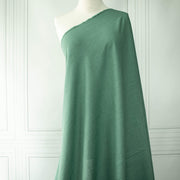 Image of Fine Italian light turquoise linen-viscose blend fabric on dressform