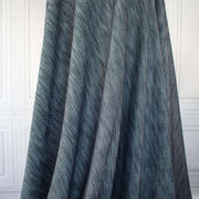 Couture  blue and white cotton slub fabric draped on dress form