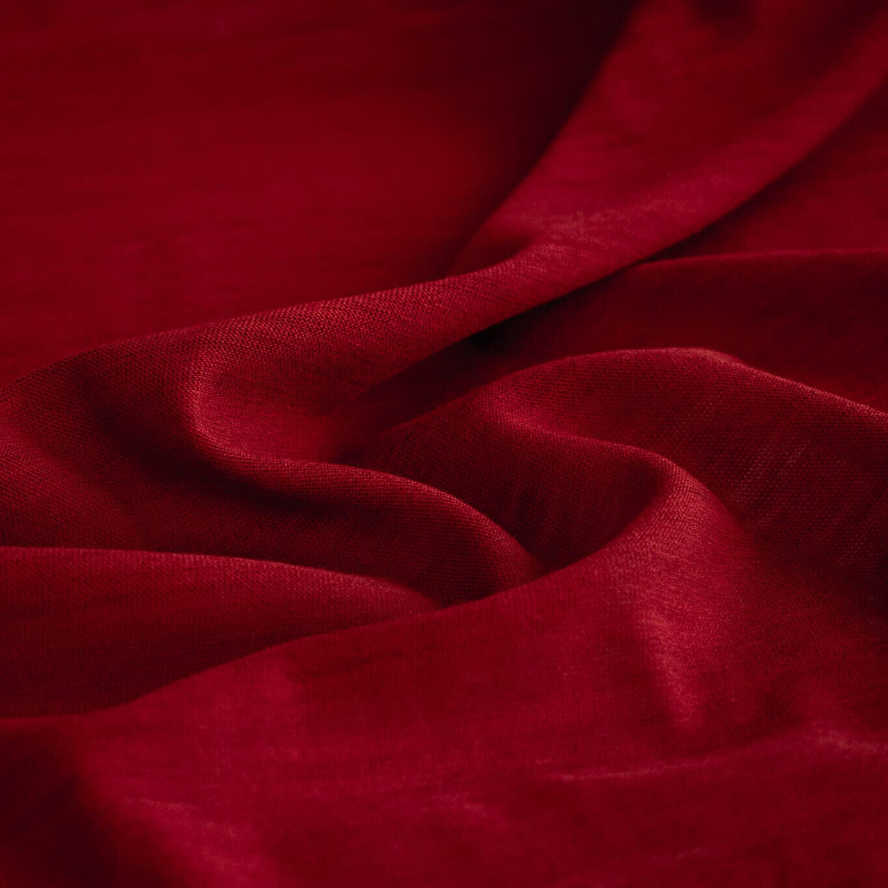 Close-up of r Italian Red Wool Jersey fabric 