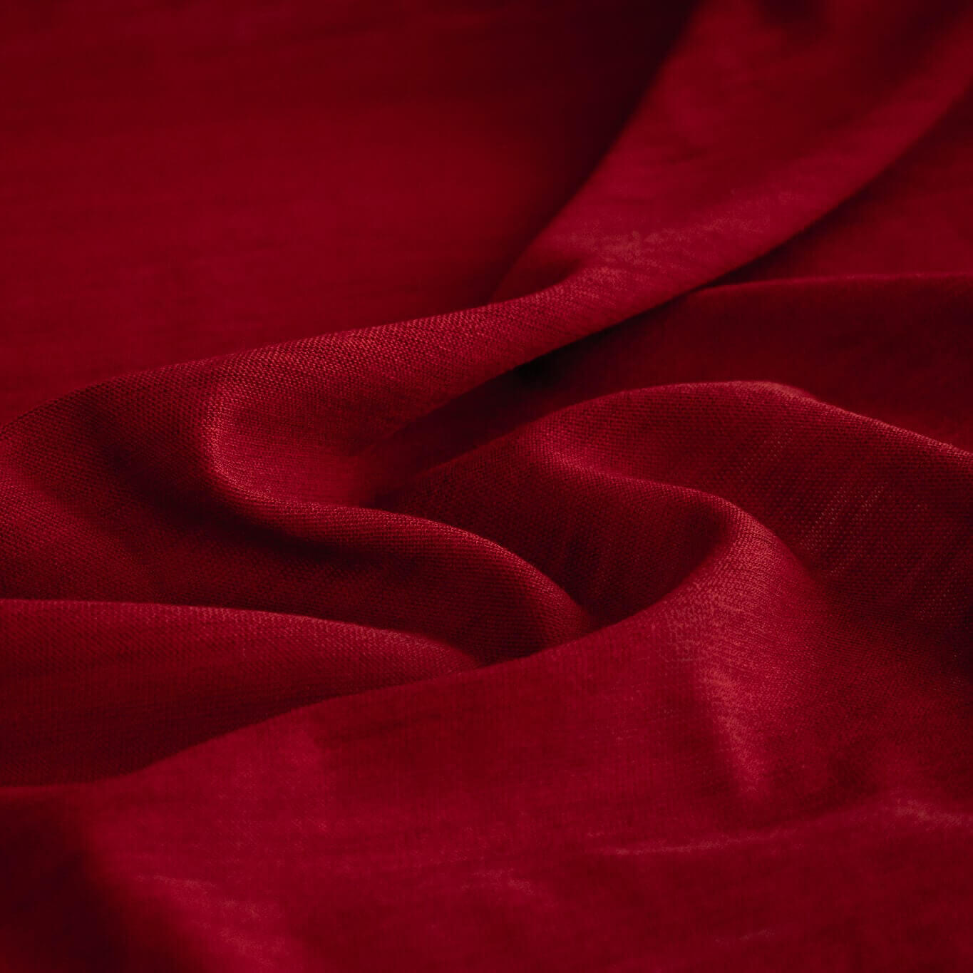 Close-up of r Italian Red Wool Jersey fabric 
