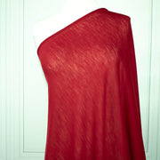  Italian Red Wool Jersey fabric draped on dressform
