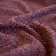 Image of Fine Italian Wool/Silk Blend Knit fabric by the yard in a heathered Violet Iris color-way