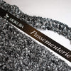 Exquisite Mokuba passementerie trim in black and silver chenille ribbons perfect for your next couture classic French jacket.