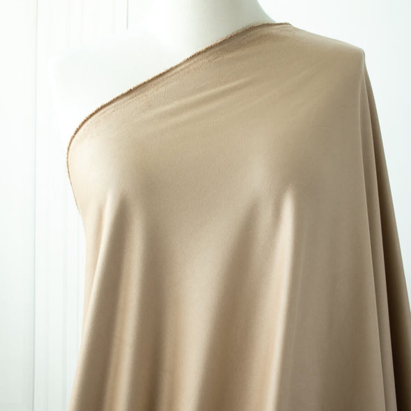 Faux Suede Knit in Light Tan - 'I Like You a Latte'