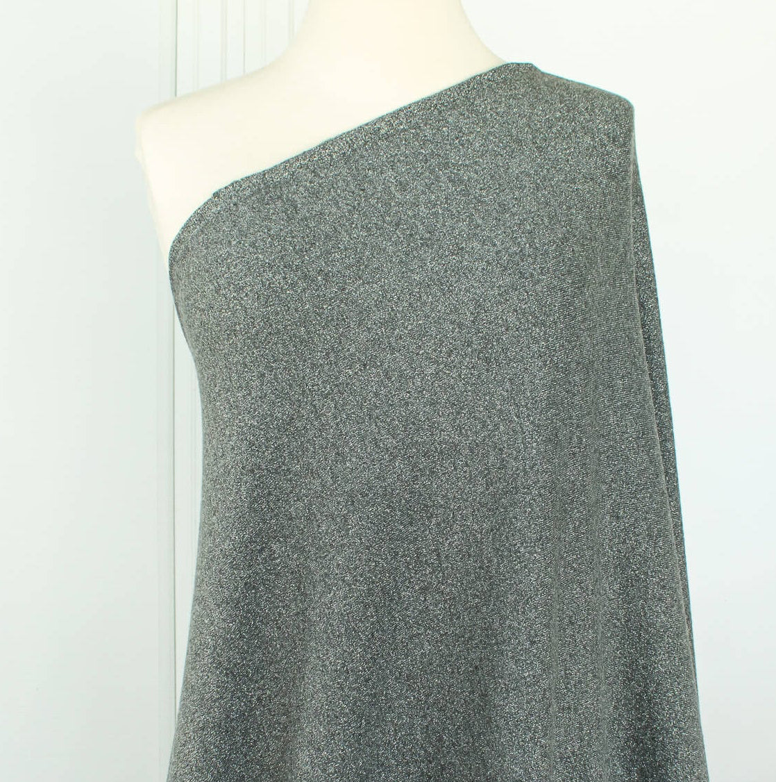  Image of LA Designer Sweater Knit fabric drape on dress form.