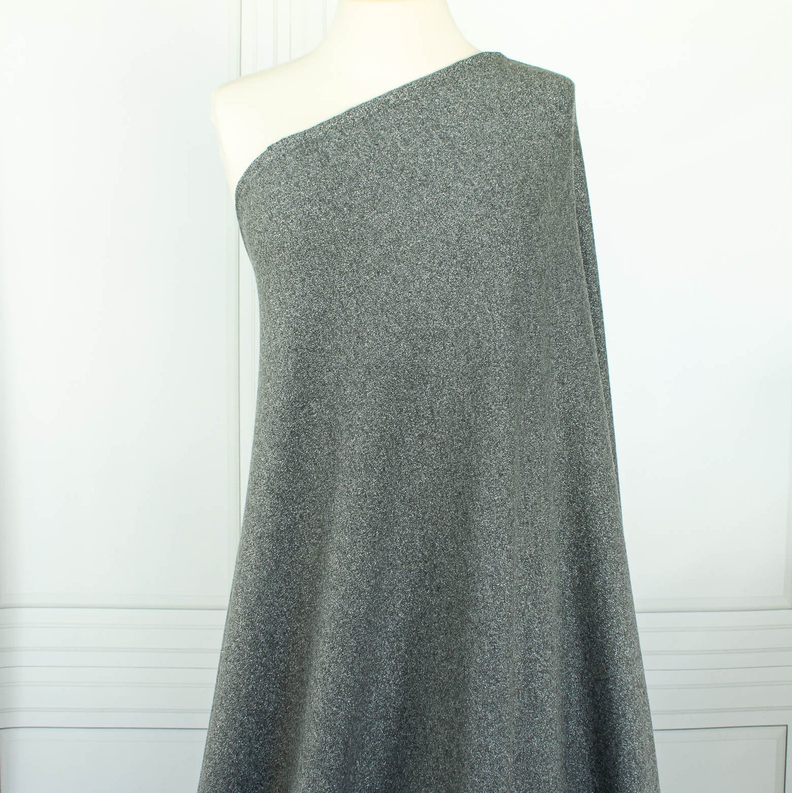  Image of LA Designer Sweater Knit fabric drape on dress form.