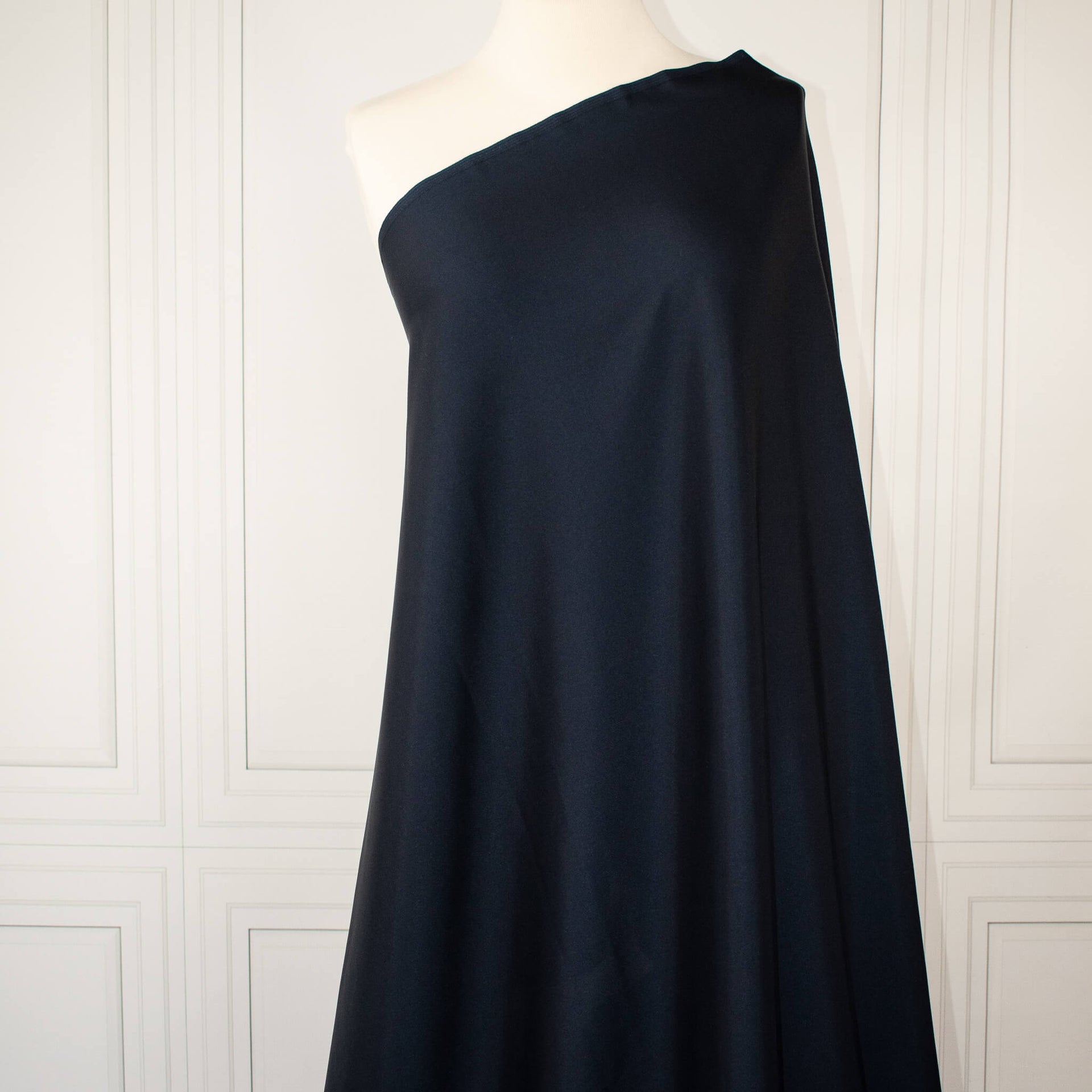 NYC Designer Silk Twill fabric on dressform