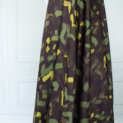 Image of  Italian viscose sateen  fabric by the yard draped on dress form.