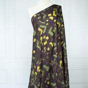 Image of  Italian viscose sateen  fabric by the yard draped on dress form.