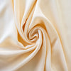 Couture Designer 4-Ply Silk in an ivory buttercream is a premium medium weight silk and is so glamorous! Luxurious and elegant with a soft sheen and gentle drape. A fine smooth hand feels buttery on the skin, perfect for draped, fitted, or fuller styles perhaps a wide leg pant, vest, jacket, or dress!   Image of fabric fullness.