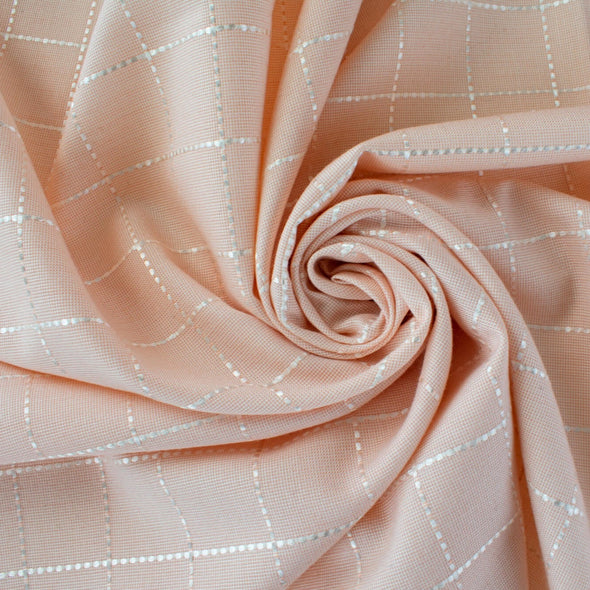 Beverly Hills Couture Designer Italian Suiting - Wide - 'Peach and Cream'