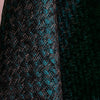 Designer Boucle brocade Gray Cyan mettallic  image of fabric drape.