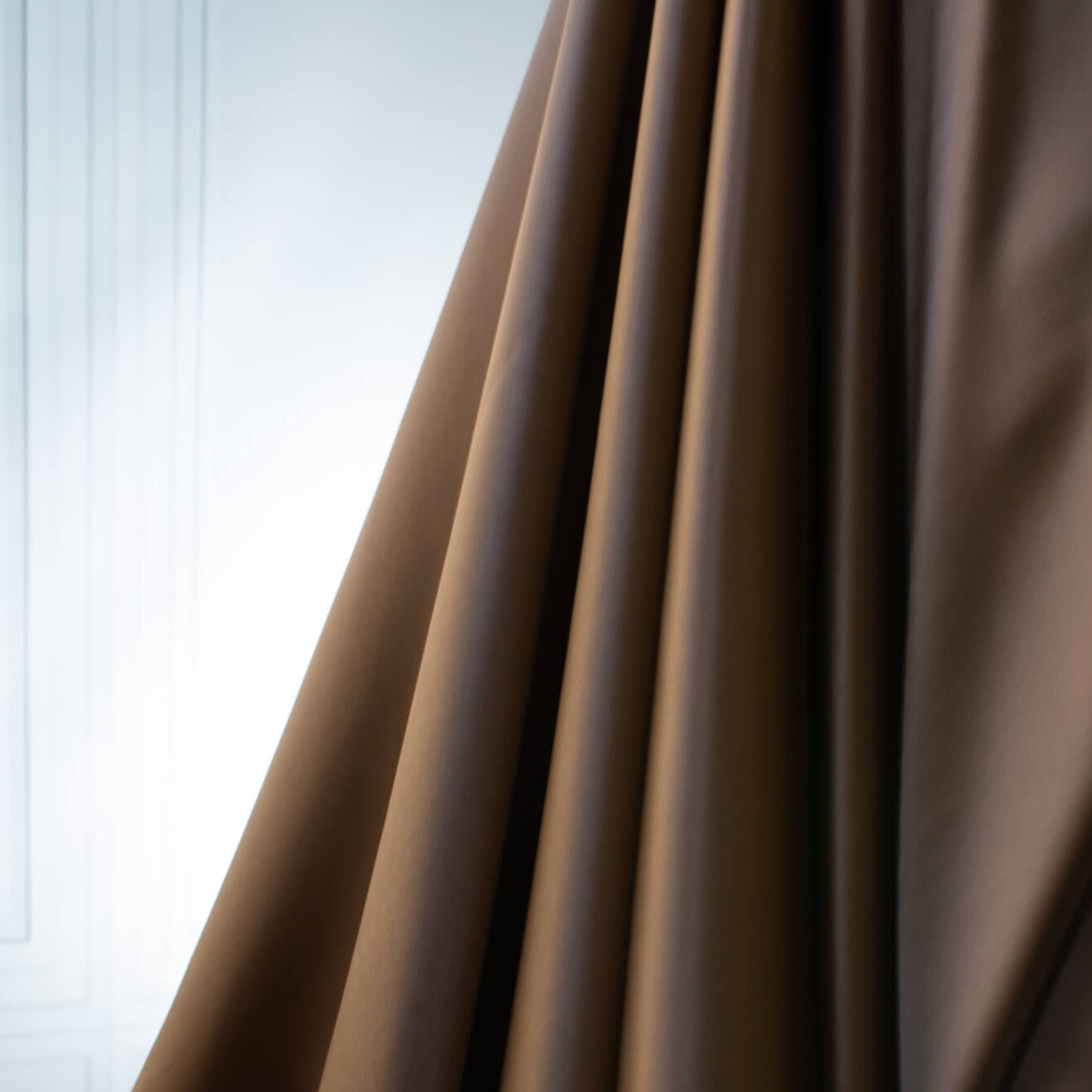 Indulge yourself in the luster of 100% Silk Charmeuse from a NYC Designer. A popular fabric for creating fluid bias cut garments and luxurious lining to your special pieces like the French Jacket. Lengthwise photo of fabric drape.