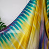 Los Angeles Designer 100% Silk Charmeuse in a modern and fun Tie Dye print! Have fun turning your creation into a sophisticated kaleidescope of color! Photo shows drape of fabric