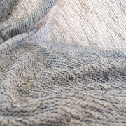 Cuddle up with a super soft textured boucle like sweater knit. Cream with flecks of gray and black are a perfect Spring and Summer choice for a cardigan or top.  Can't help but envision this with a bit of leather...tres chic!