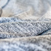 LA Designer Heathered Gray/Charcoal Lightweight Sweater Knit close up image