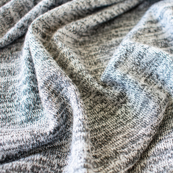 LA Designer Heathered Gray/Charcoal Lightweight Sweater Knit