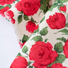 Create a stunning dress or a daring head to toe floral pant suit with this stunning Caroline Rose Tana Lawn fabric, a popular Liberty of London print. This particular print "...is an archival classic, originally painted in the 1990s to emulate the round beautiful forms of vintage 1950s florals." Photo of fabric edge.