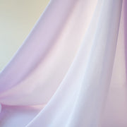 Dreamy Wisteria Purple 100% Silk Crepe de Chine ...brings to mind the first spring blooms. Create a lovely top or dress in this soft color that is versatile and flattering. Photo demonstrating fabric drape and translucence.