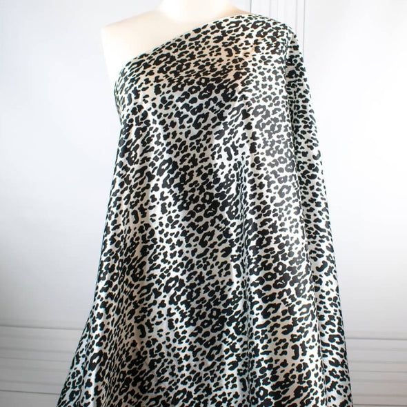 Designer Vintage Woven Black/White Cheetah - 'Left Bank'